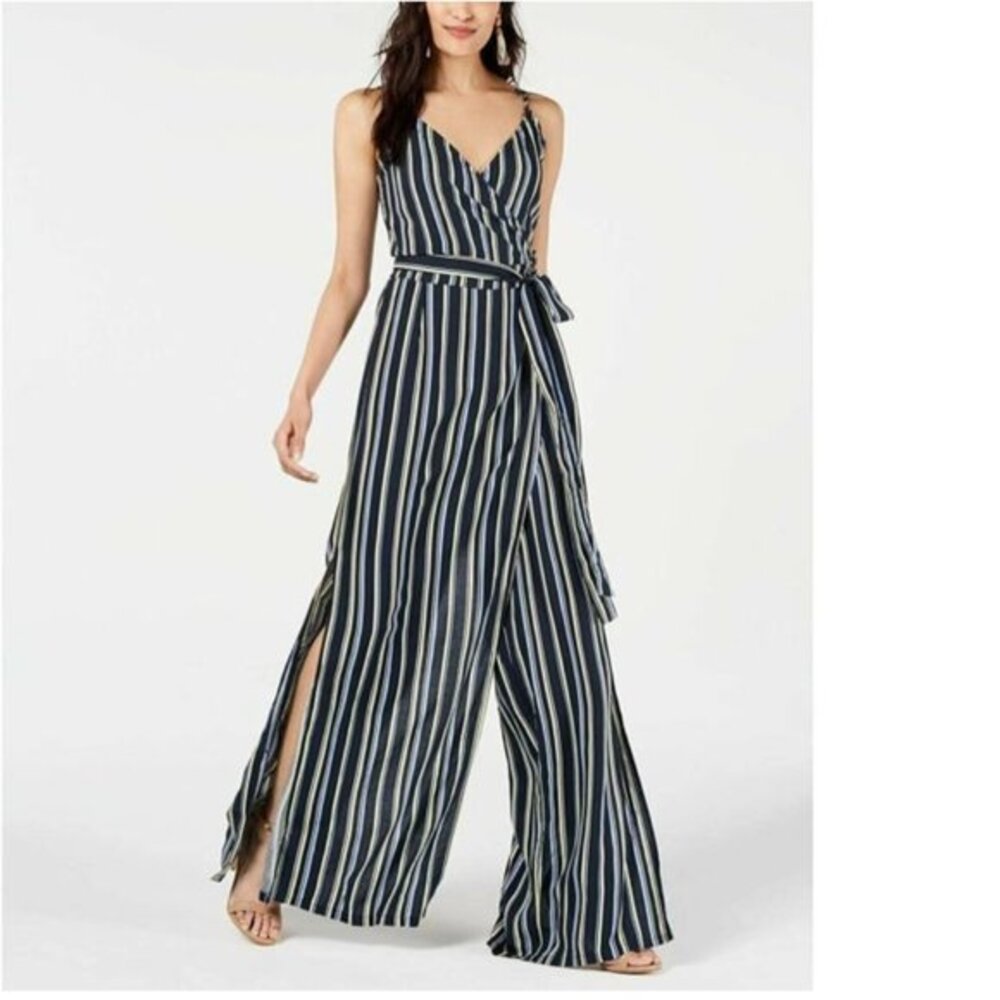 SALE. Project 28 NYC Striped Faux Wrap Jumpsuit. XL, L, M